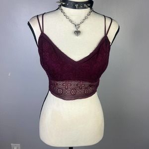 Maroon lace bralette from gilly